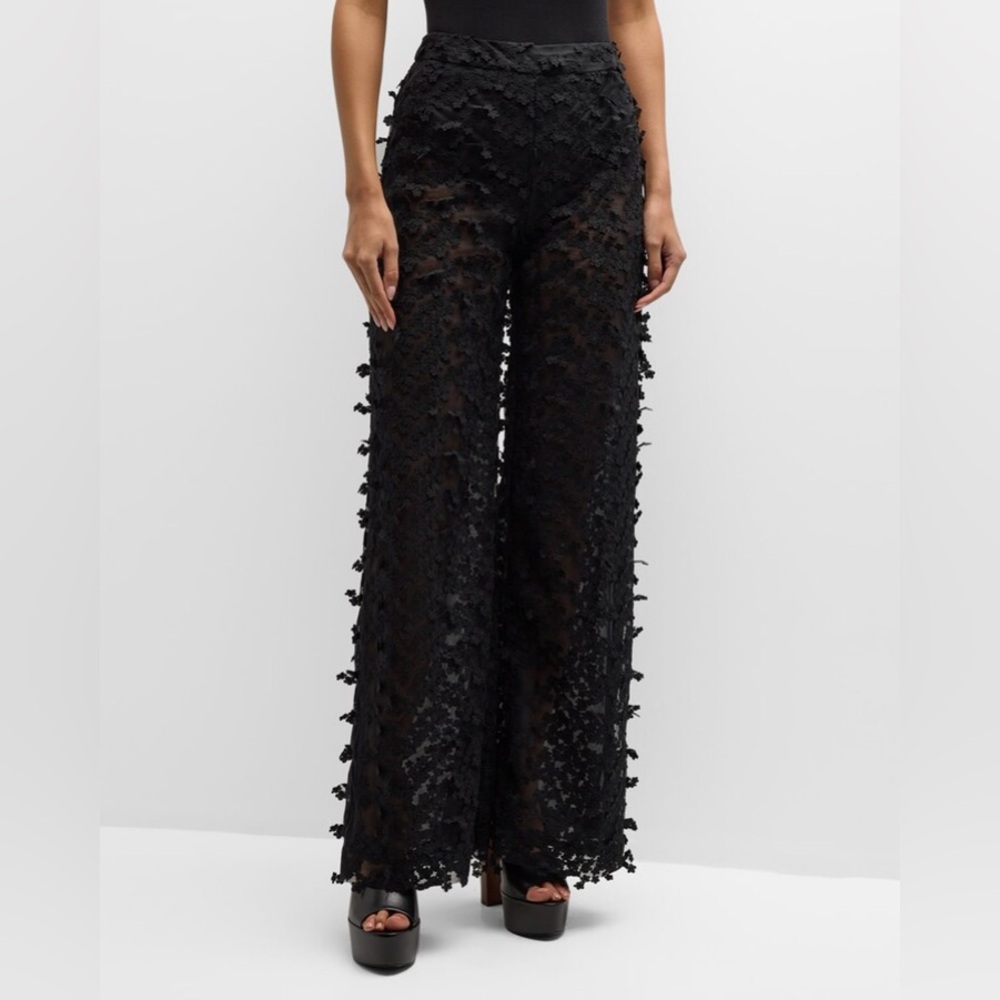 NWT Cynthia Rowley Floral Lace Pants - Picture 2 of 6